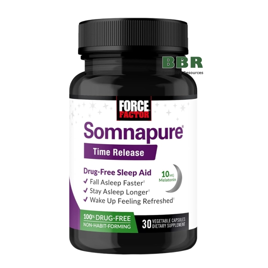 Somnapure Time Release Melatonin 10mg 30 Caps, Force Factor картинка Somnapure Time Release Melatonin 10mg 30 Caps, Force Factor фото