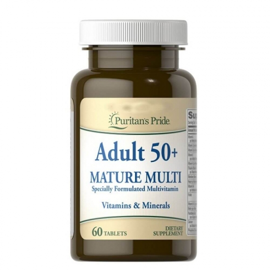 Adult 50+ Nature Multi 60 Tabs, Puritans Pride фото