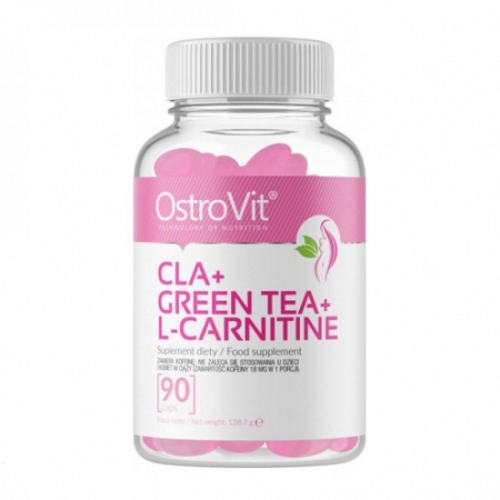 CLA + GreenTea + L-carnitine 90caps, OstroVit фото