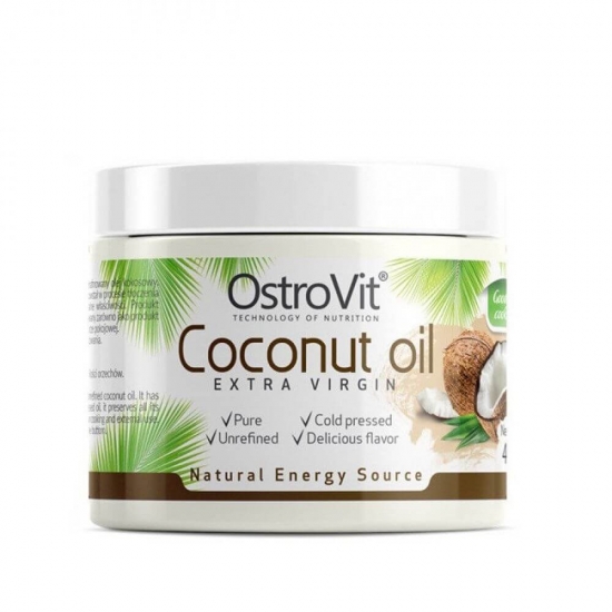 Coconut Oil Extra Virgin 400g, OstroVit картинка Coconut Oil Extra Virgin 400g, OstroVit фото