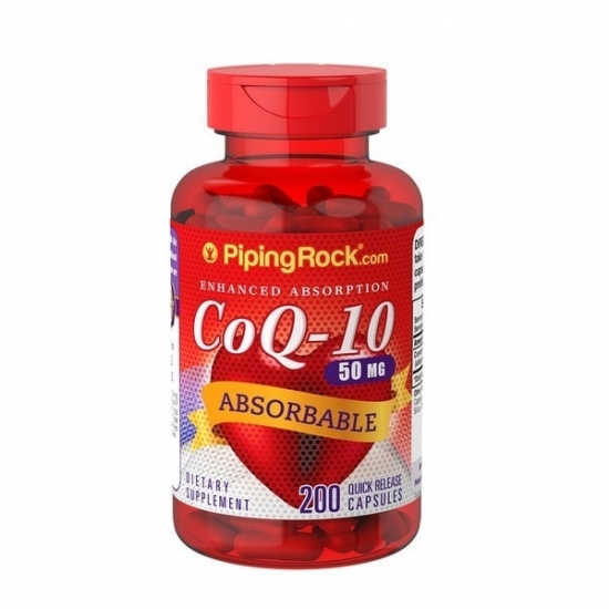 Coenzyme Q-10 50mg 200 Caps, PipingRock фото