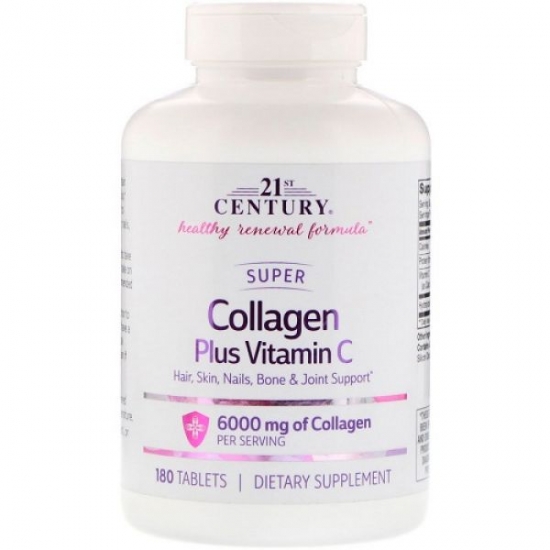 Collagen Plus Vitamin C 180tab, 21st Century картинка Collagen Plus Vitamin C 180tab, 21st Century фото