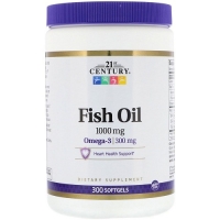 Fish Oil 1000mg 300 softgels, 21st Century