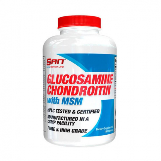 Glucosamine & Chondroitin MSM 180tab, SAN фото