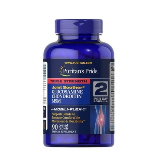 Glucosamine Chondroitin MSM Triple 90tab, Puritans Pride фото