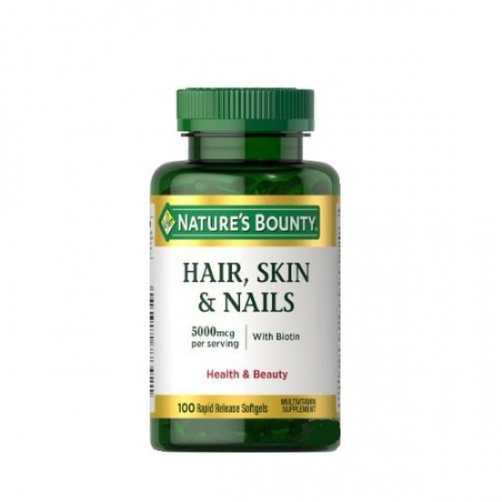 Hair, Skin & Nails 100 softgel, Natures Bounty фото