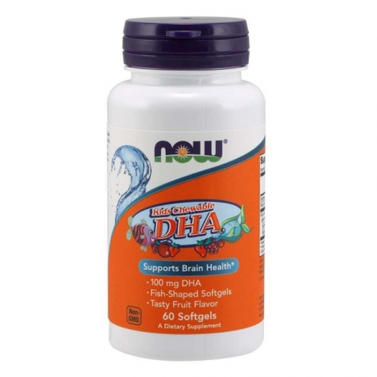 Kids Chewable DHA 60 Softgels, NOW Foods фото