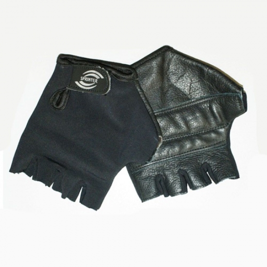 Перчатки черные Эластик/Кожа, Sprinter фото
