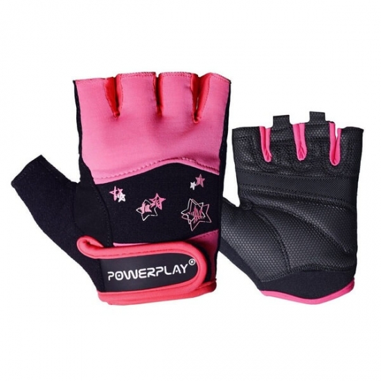 Перчатки для фитнеса 3492 Women Black/Pink, PowerPlay фото