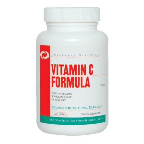 Vitamin C Formula 500mg 100 tabs, Universal Nutrition фото