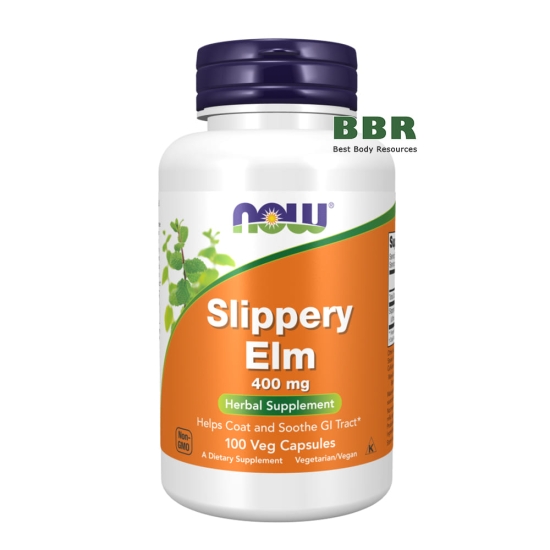 Slippery Elm 400mg 100 Veg Caps, NOW Foods фото