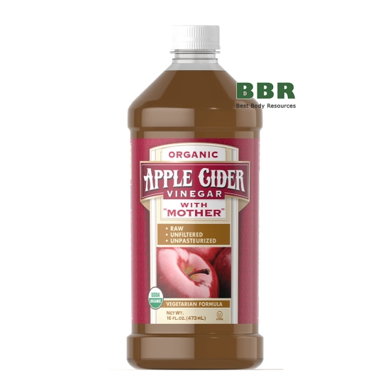 Organic Apple Cider Vinegar with Mother 473ml, Puritans Pride фото