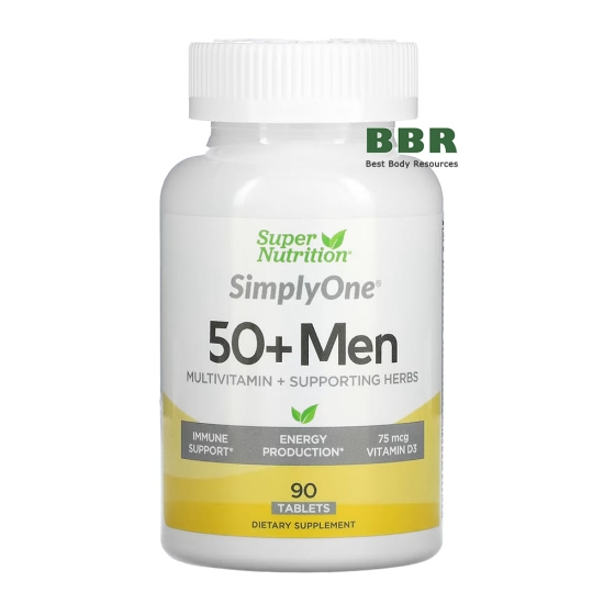 SimplyOne 50+ Men Multivitamin 90 Tabs, Super Nutrition фото