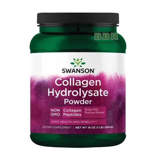 Collagen Hydrolysate Powder 454g, Swanson фото