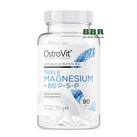 Triple Magnesium + B6 P-5-P 90 Caps, OstroVit фото