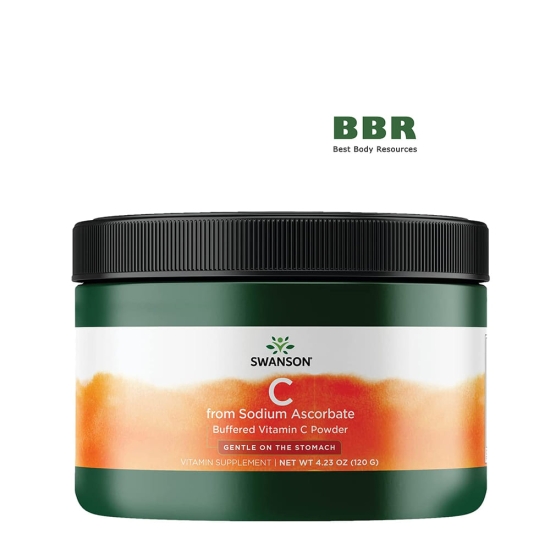 Buffered Vitamin C from Sodium Ascorbate 120g, Swanson фото