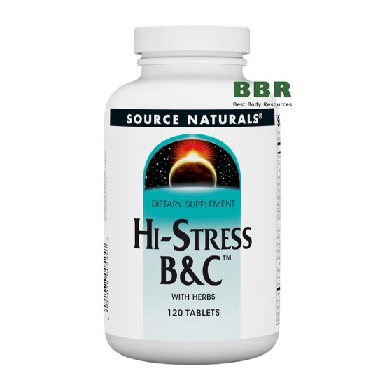 Hi-Stress B and C with Herbs 120 Tabs, Source Naturals фото
