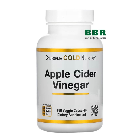 Apple Cider Vinegar 180 Veg Caps, California GOLD Nutrition фото