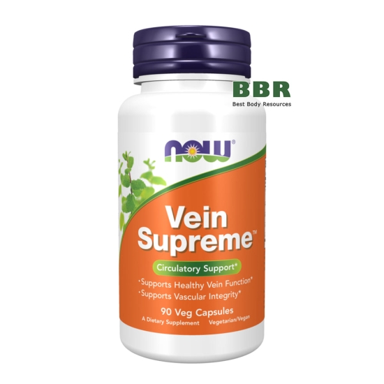 Vein Supreme 90 Veg Caps, NOW Foods фото