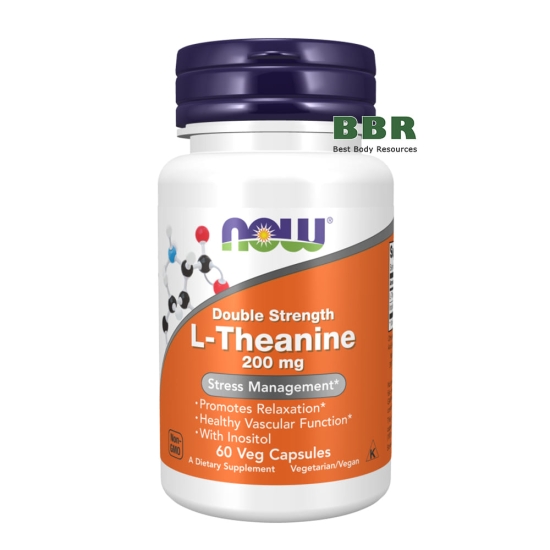 L-Theanine 200mg 60 Veg Caps, NOW Foods фото