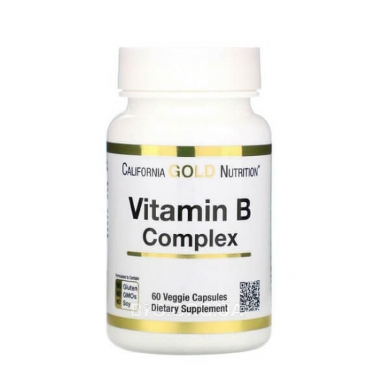 Vitamin B Complex 60 Veg Caps, California GOLD Nutrition фото