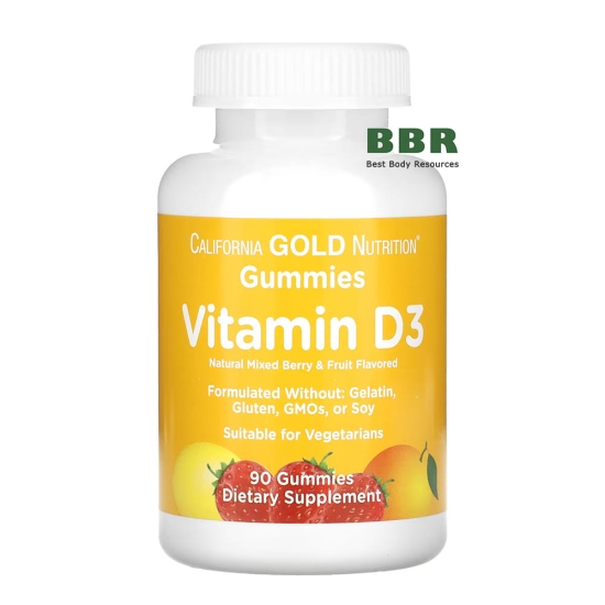 Vitamin D3 2000iu 90 Gummies, California GOLD Nutrition фото