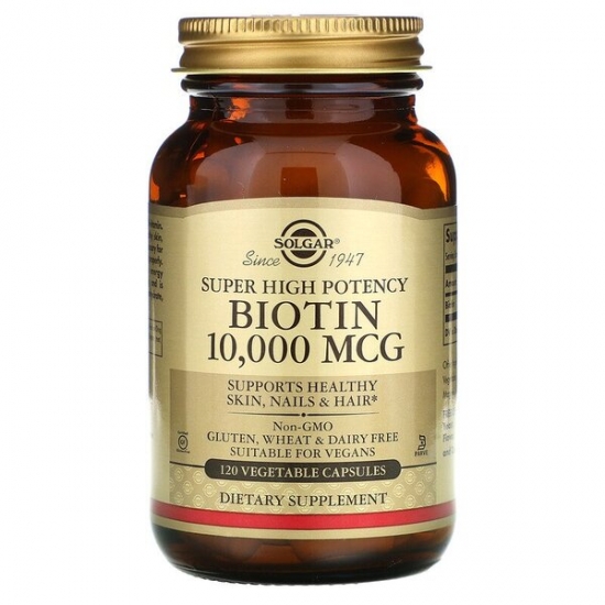 Biotin 10.000mcg 120 Veg Caps, Solgar (Veg Caps) фото