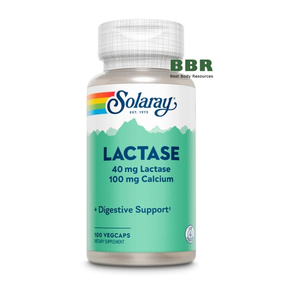 Lactase Enzyme 100 Veg Caps, Solaray фото