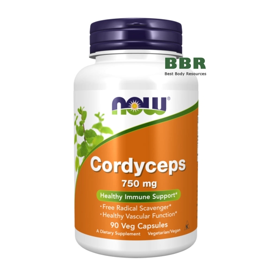 Cordyceps 750mg 90 Veg Caps, NOW Foods фото