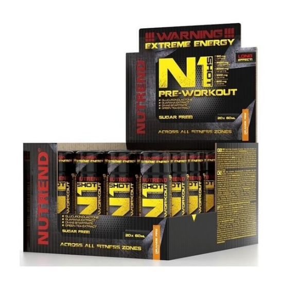 N1 Shot Pre-Workout 60ml, Nutrend (Orange) фото