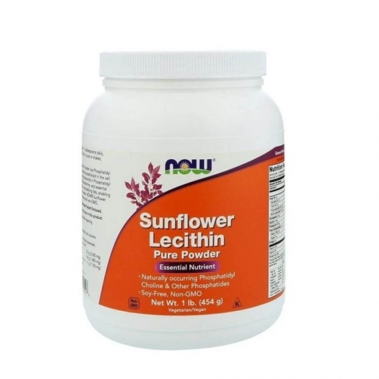 Sunflower Lecithin Pure Powder 454g, NOW Foods фото