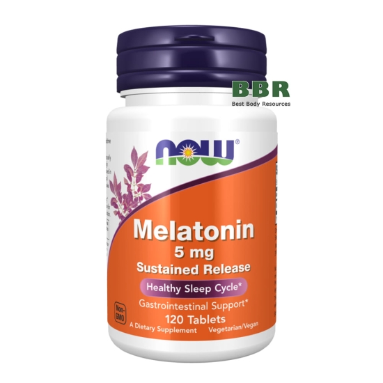 Melatonin 5mg 120 Tabs, NOW Foods фото
