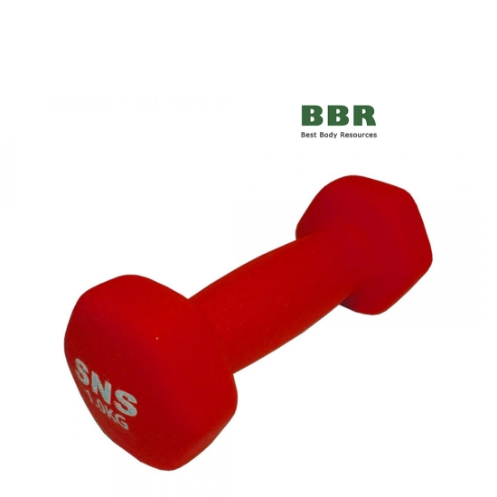 Гантель виниловая матовая 1кг, SNS фото