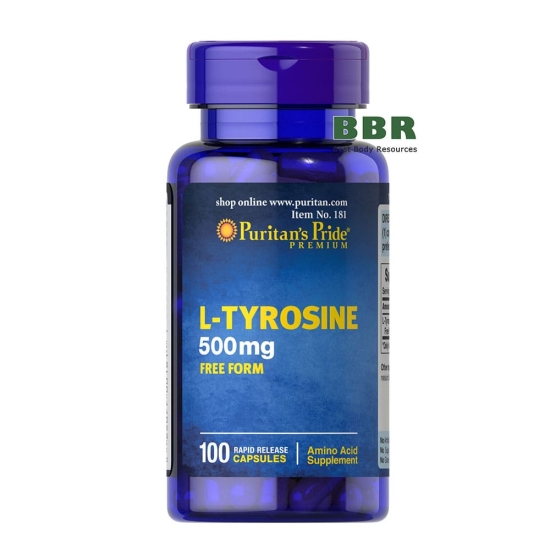 L-Tyrosine 500mg 100 Caps, Puritans Pride фото