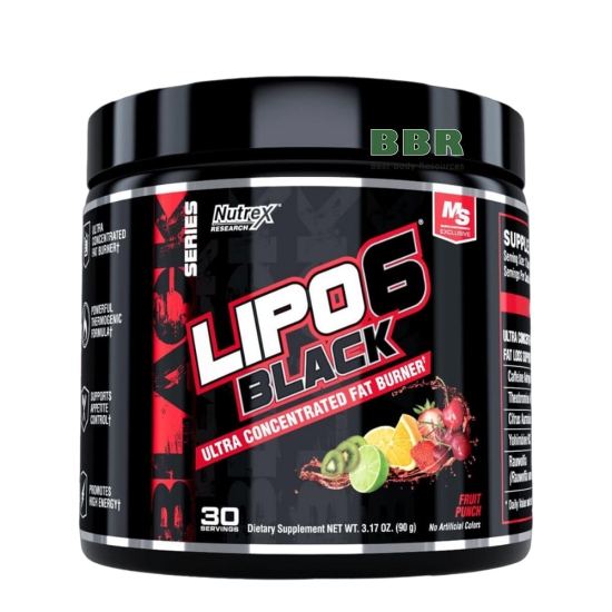 Lipo-6 Black Ultra Concentrate Powder 30 Servings, Nutrex фото