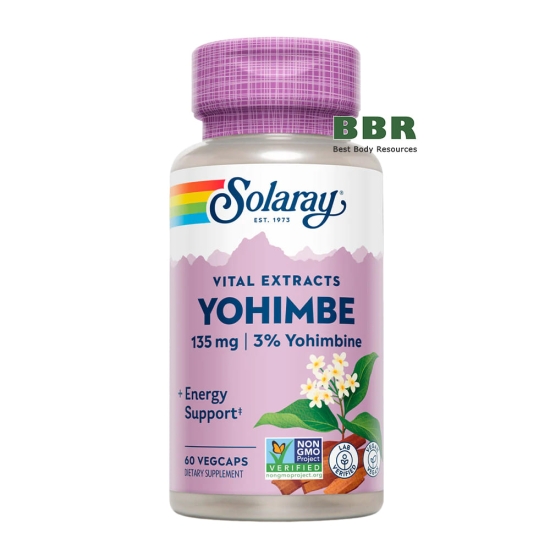 Yohimbe 135mg 3% Yohimbine 60 Veg Caps, Solaray картинка Yohimbe 135mg 3% Yohimbine 60 Veg Caps, Solaray фото