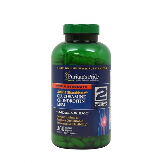 Glucosamine Chondroitin MSM Triple 360 Tabs, Puritans Pride фото