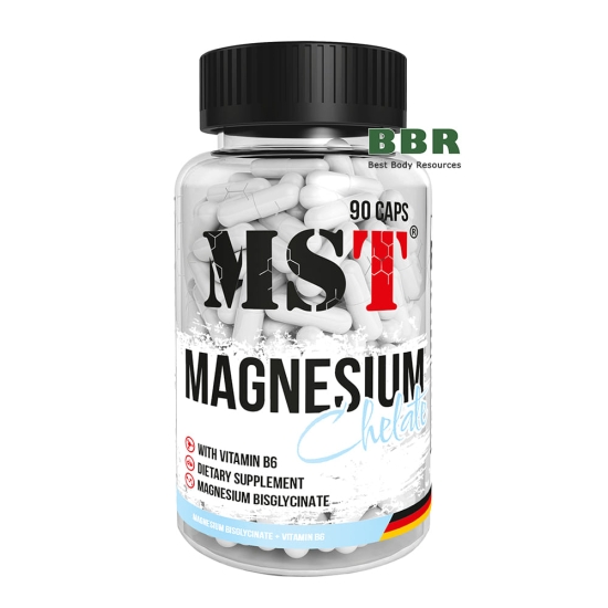 Magnesium Bisglycinate Chelate B6 90 Caps, MST фото