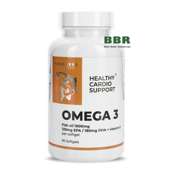 Omega 3 Fish Oil 90 Softgels, Progress Nutrition фото