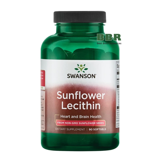 Sunflower Lecithin 1200mg 90 Softgels, Swanson фото