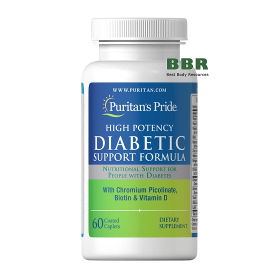 Diabetic Support Formula 60 Tabs, Puritans Pride фото