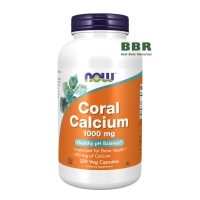 Coral Calcium 1000mg 250 Veg Caps, NOW Foods