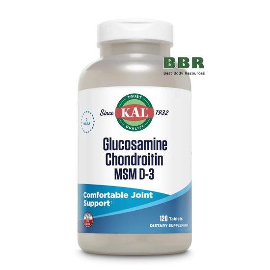 Glucosamine Chondroitin MSM D3 120 Tabs, KAL фото