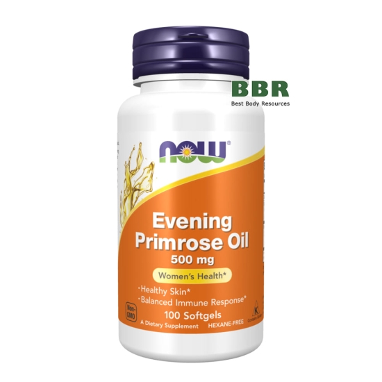 Evening Primrose Oil 500mg 100 Softgels, NOW Foods фото