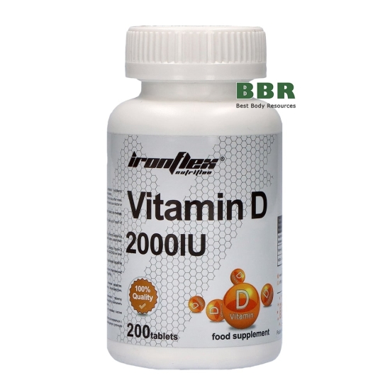 Vitamin D3 2000iu 200 Tabs, IronFlex картинка Vitamin D3 2000iu 200 Tabs, IronFlex фото