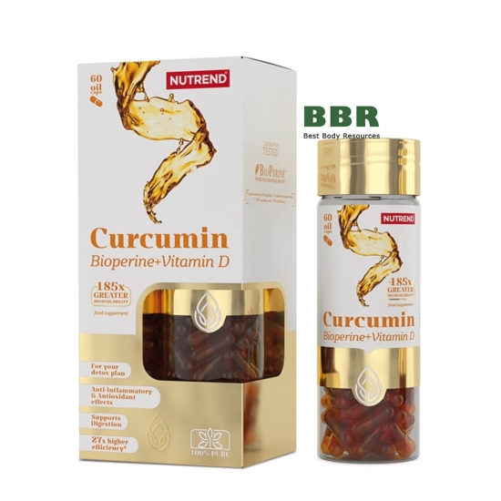Curcumin+Bioperine+Vitamin D 60 Caps, Nutrend фото
