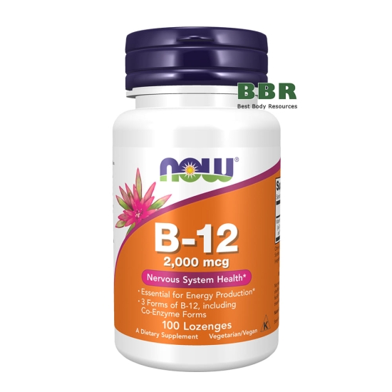 Vitamin B-12 2000mcg 100 Lozenges, NOW Foods фото