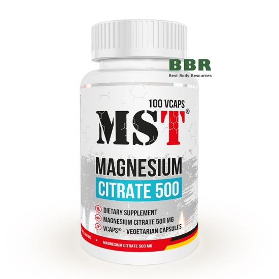 Magnesium Citrate 500 100 Caps, MST фото