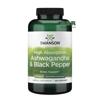 Ashwagandha & Black Pepper Extract 120 Caps, Swanson