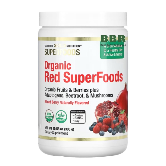 Organic Red SuperFoods 300g, California GOLD Nutrition фото